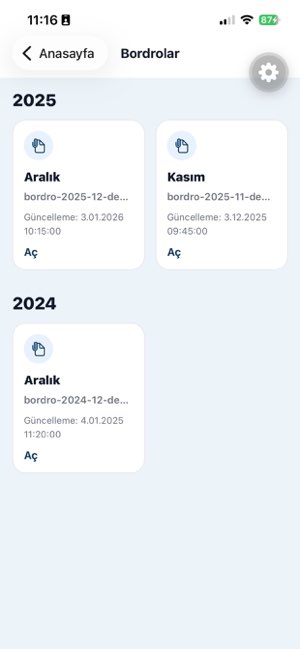 Yıllara göre bordro belgeleri